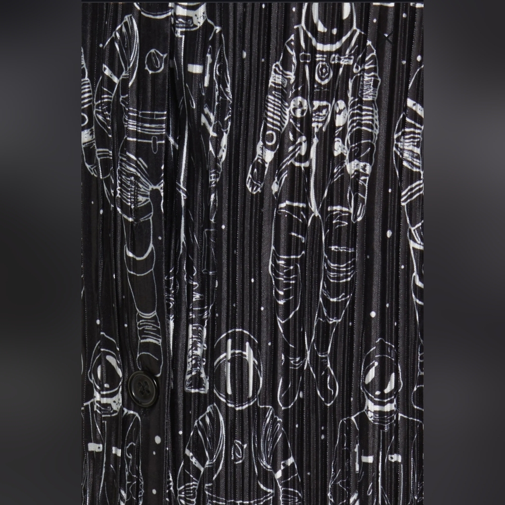 LALA Interstellar Astronaut Long Sleeve Plissé Top & High Waist Pants Size XS - Picture 3 of 7